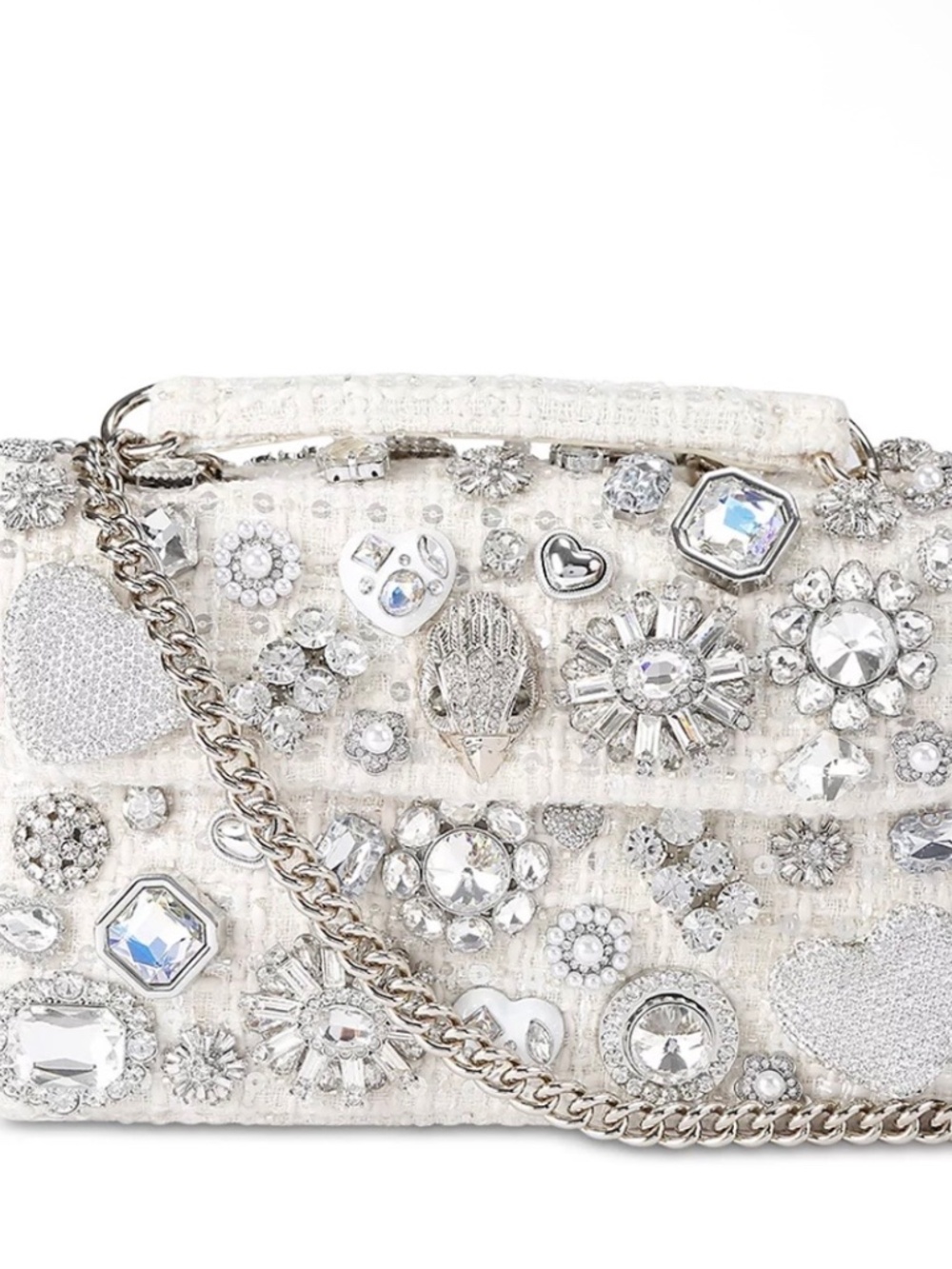 KURT GEIGER LONDON Kensington Tutti Frutti Med Convertible Crossbody Open White